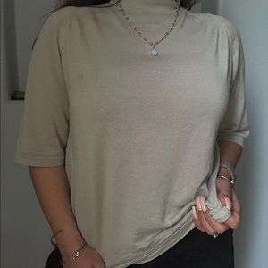 Anthropology mock neck t-shirt